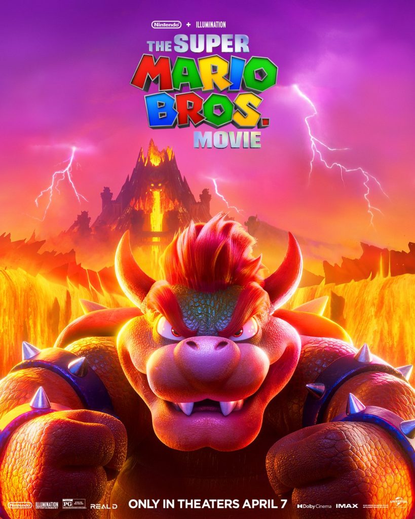 "The Super Mario Bros. Movie" Bowser character poster.