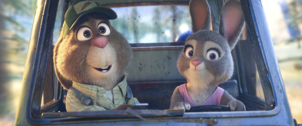  In the episode "Hopp on Board," Bonnie & Stu Hopps (voiced by Bonnie Hunt and Don Lake) say goodbye to their daughter Judy as she boards the train from Bunny Burrow to Zootopia to begin her life as the big city's first bunny cop. Meanwhile their youngest daughter, Molly, hitches a ride atop the train, forcing the country couple into an action-packed rescue mission. Directed by Josie Trinidad and Trent Correy, and produced by Nathan Curtis, "Zootopia+" streams on Disney+ beginning Nov. 9, 2022.  © 2022 Disney. All Rights Reserved.