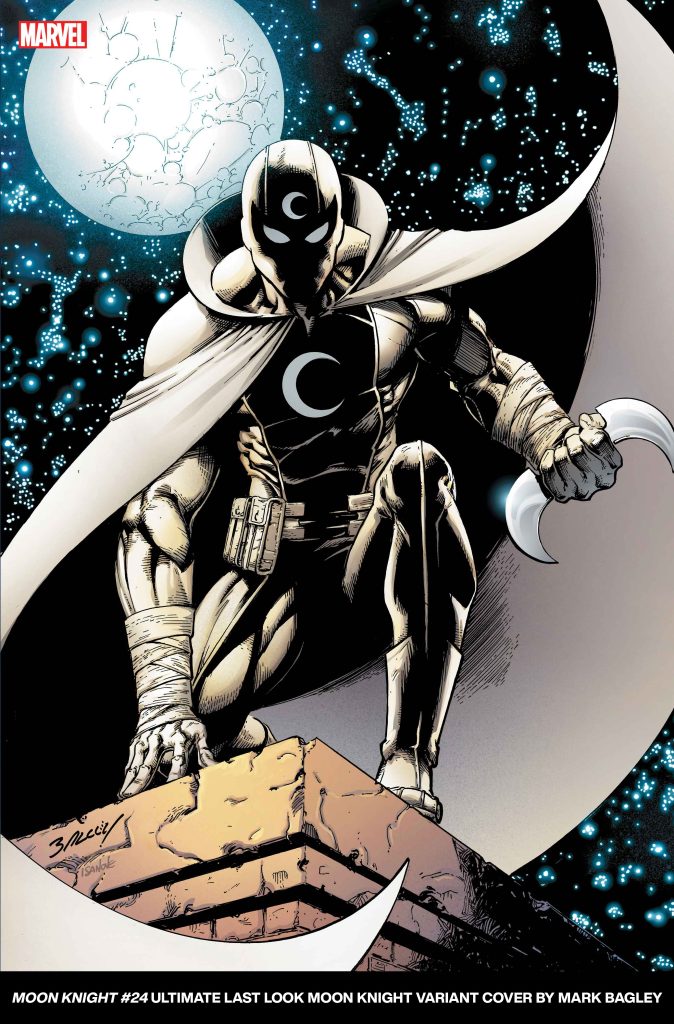 'Ultimate Invasion #1' Ultimate Last Look - Moon Knight variant cover by Mark Bagley.