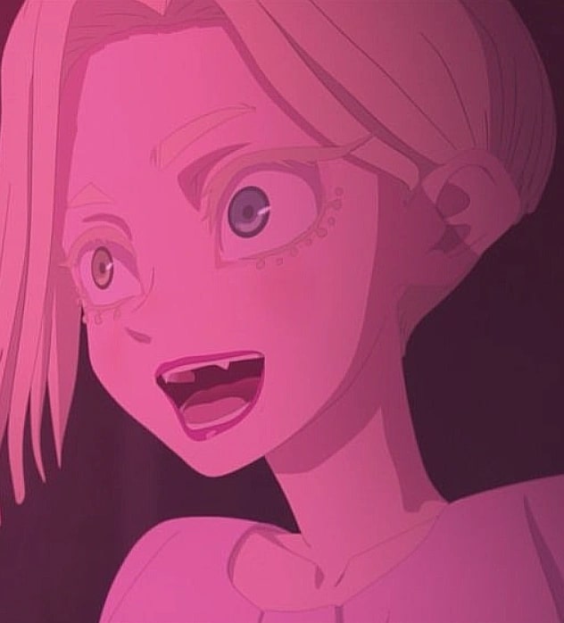 'Trigun Stampede' Ep. 10 "Humanity" screenshot depicting a maniacally laughing Elendira.