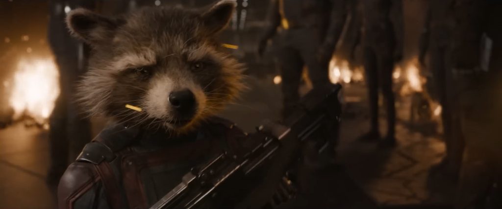 Rocket Raccoon in Guardians of the Galaxy Vol 3