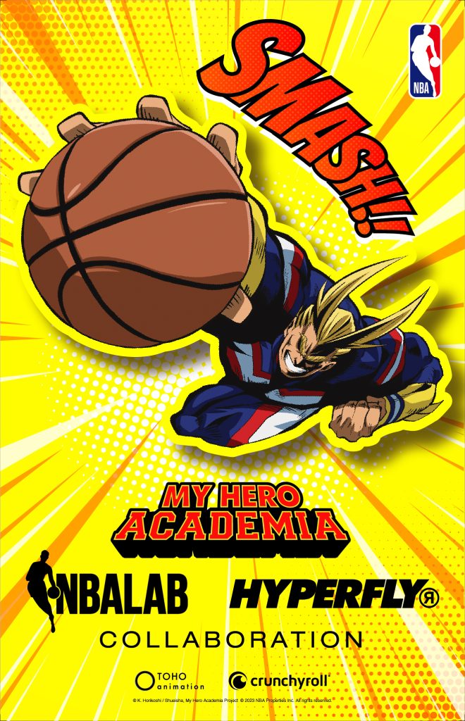 My Hero Academia x NBA collaboration key visual.