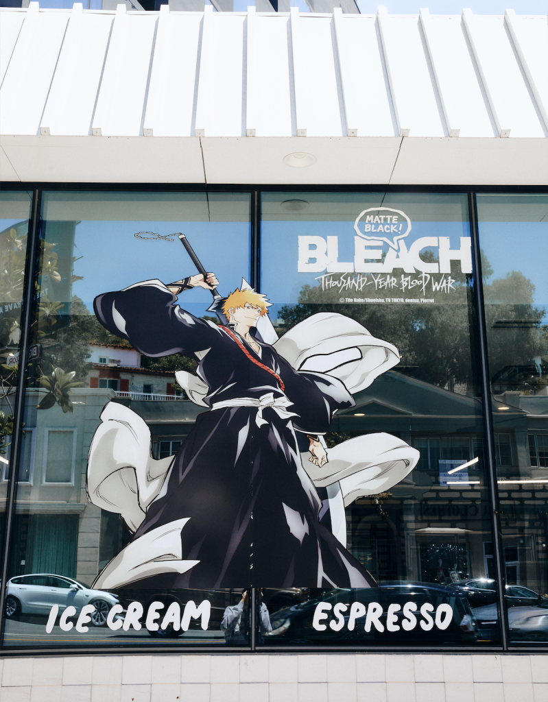 BLEACH x Matte Black Coffee Collab storefront art.