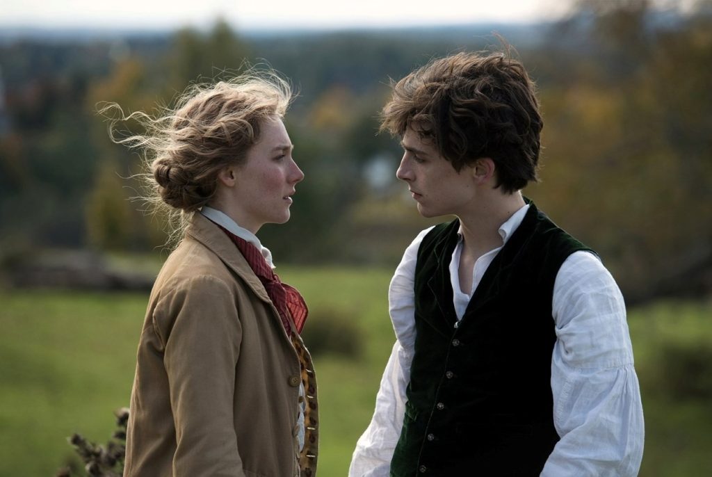 Saoirse Ronan and Timothee Chalamet in Little Women