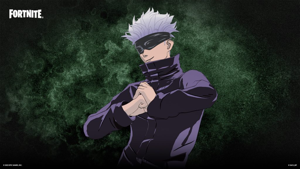 Fortnite x Jujutsu Kaisen "Break the Curse!" screenshot depicting Satoru Gojo.