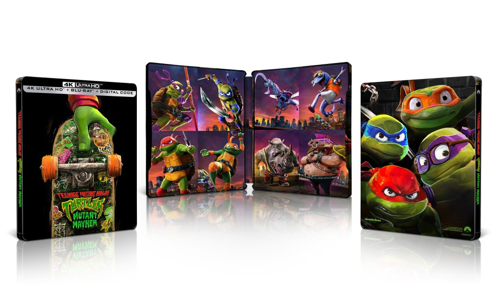 Teenage Mutant Ninja Turtles: Mutant Mayhem Steelbook UHD Spread.