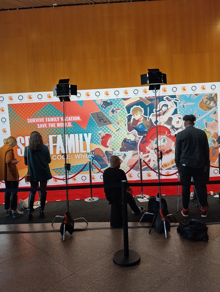 Spy x Family Code: White red carpet premiere stage art.