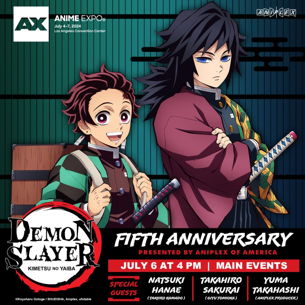 Anime Expo 2024 Demon Slayer: Kimetsu no Yaiba Fifth Anniversary Special Event visual.