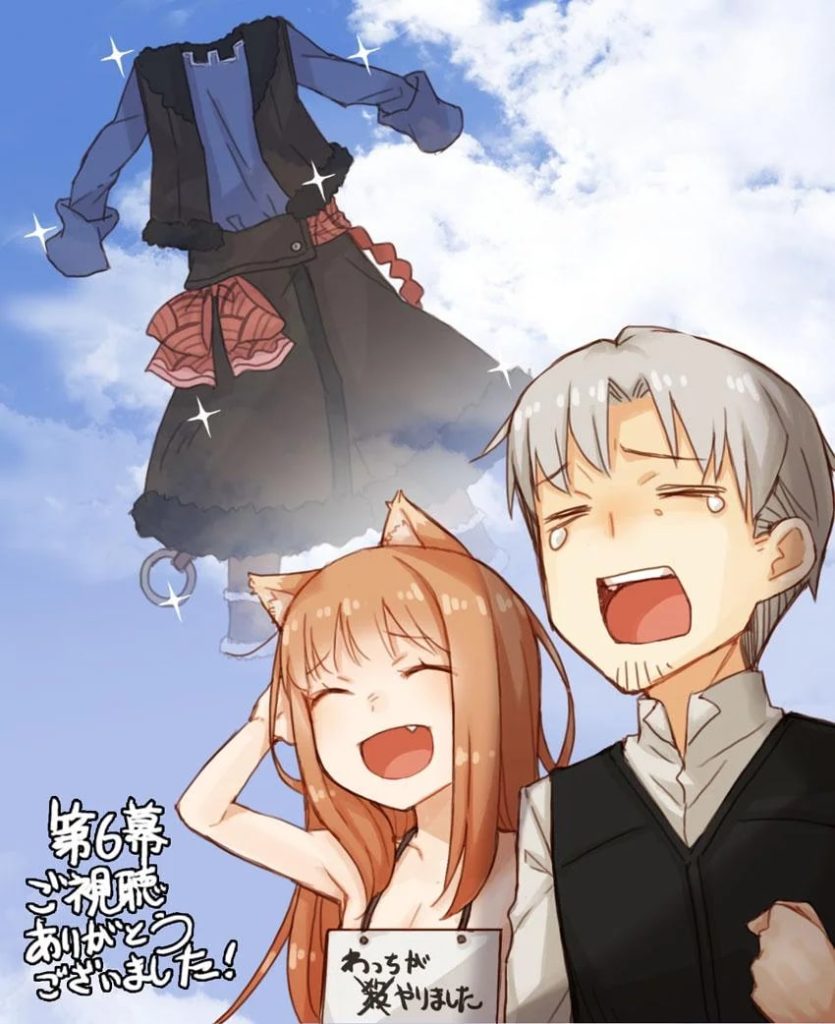 Spice and Wolf: MERCHANT MEETS THE WISE WOLF Ep. 6 "Merchant and Unreasonable God" visual by Juu Ayakura.