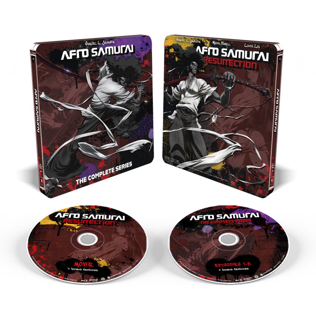 Afro Samurai: The Complete Series + Movie – Blu-ray SteelBook spread.