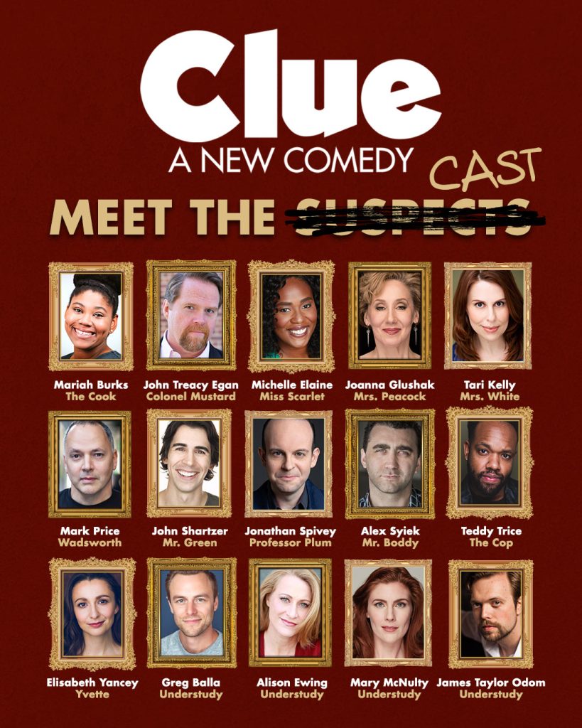 Cast headshots for Clue