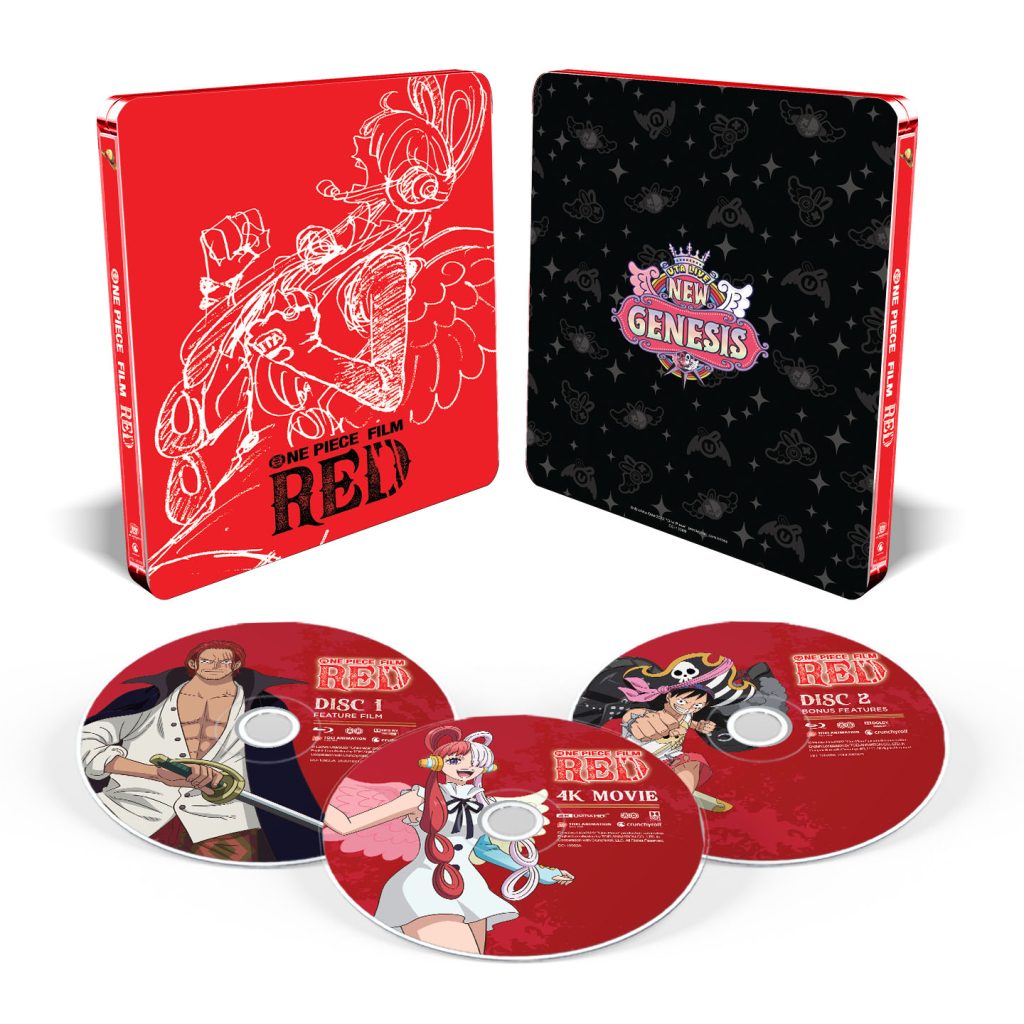 One Piece Film Red – 4K UHD SteelBook with Blu-ray Combo spread.