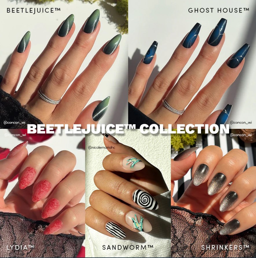 Glamnetic x Beetlejuice Beetlejuice nail collection