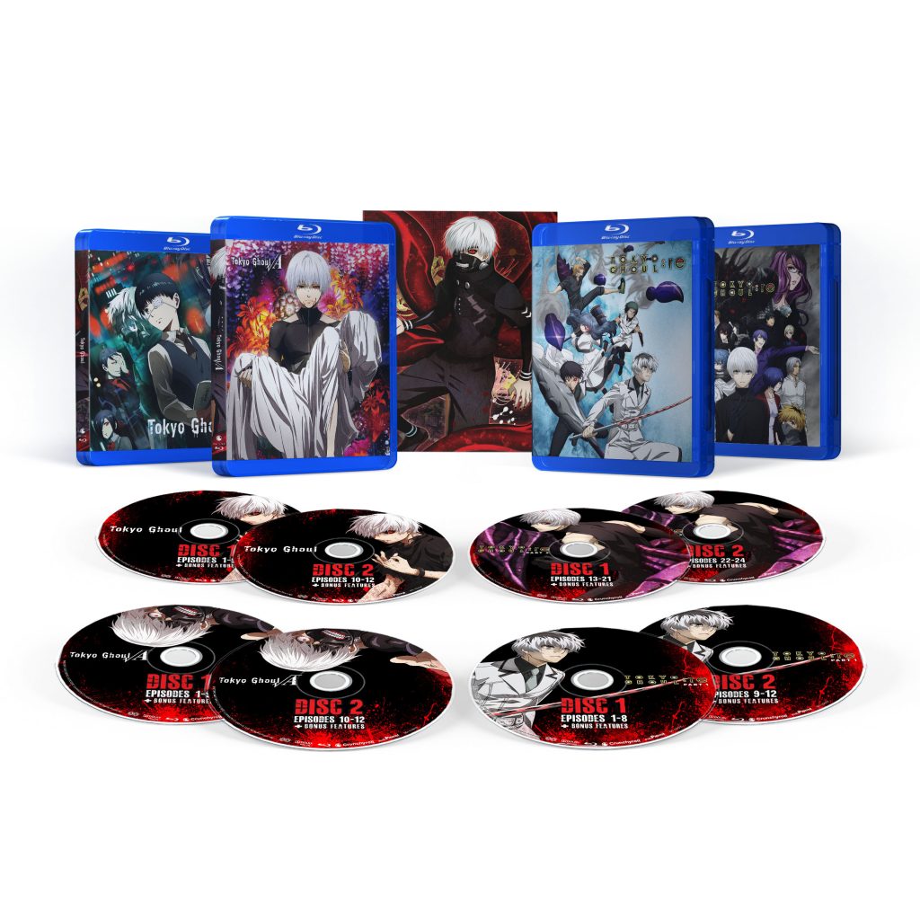 Tokyo Ghoul - The Complete Series - 10th Anniversary Box Set – Blu-ray spread.