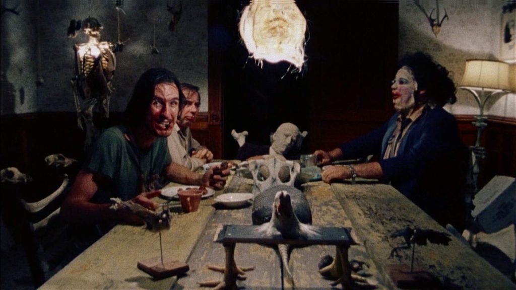 Dinner scene from The Texas Chain Saw Massacre. 