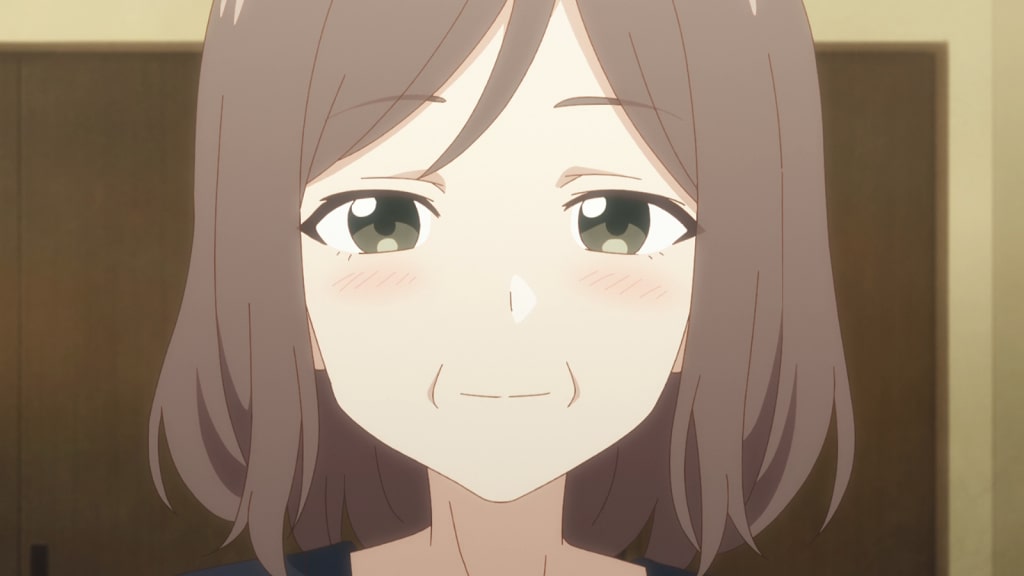 Senpai is an Otokonoko Ep. 12 "The Real Me" showing a smiling Mika Hanaoka.