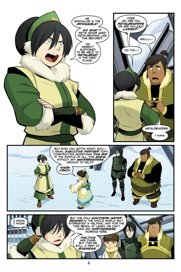 "Avatar: The Last Airbender - North and South" preview page 4.