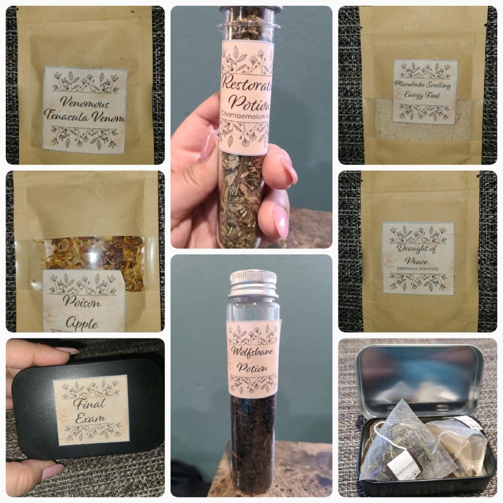 the teas inside Alchemy For The Skin box