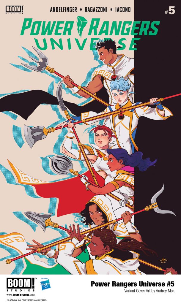 "Power Rangers Universe #5" variant cover D art by Audrey Mok.