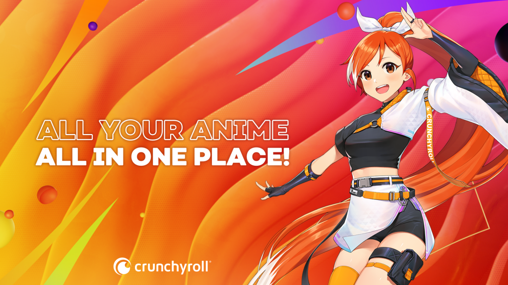 Crunchyroll key art featuring Crunchyroll-hime.