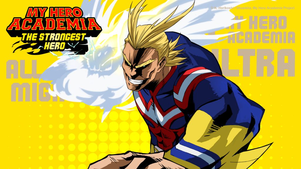 "My Hero Academia: The Strongest Hero" All Might art.