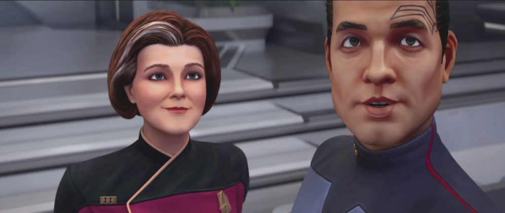 Vice Adm Janeway & Captain Chakotay in Star Trek Prodigy ep. 11