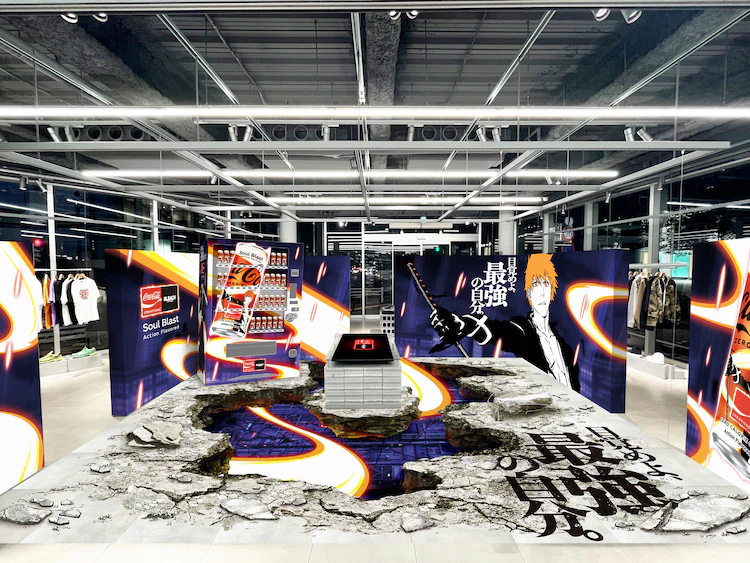 "BLEACH" x Coca-Cola collaboration store in Shinjuku, Tokyo, Japan.