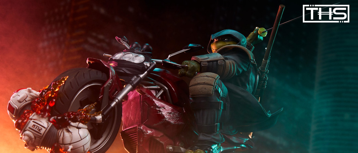 TMNT: The Last Ronin On Bike Statue Is Kicking It Into High Gear From PCS