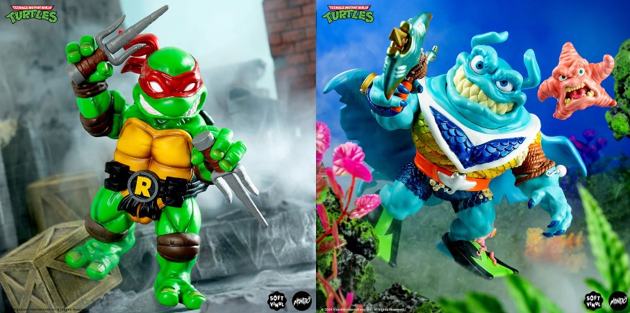 Mondo Showcases New TMNT Soft Vinyl Figures of Raphael and Ray Fillet